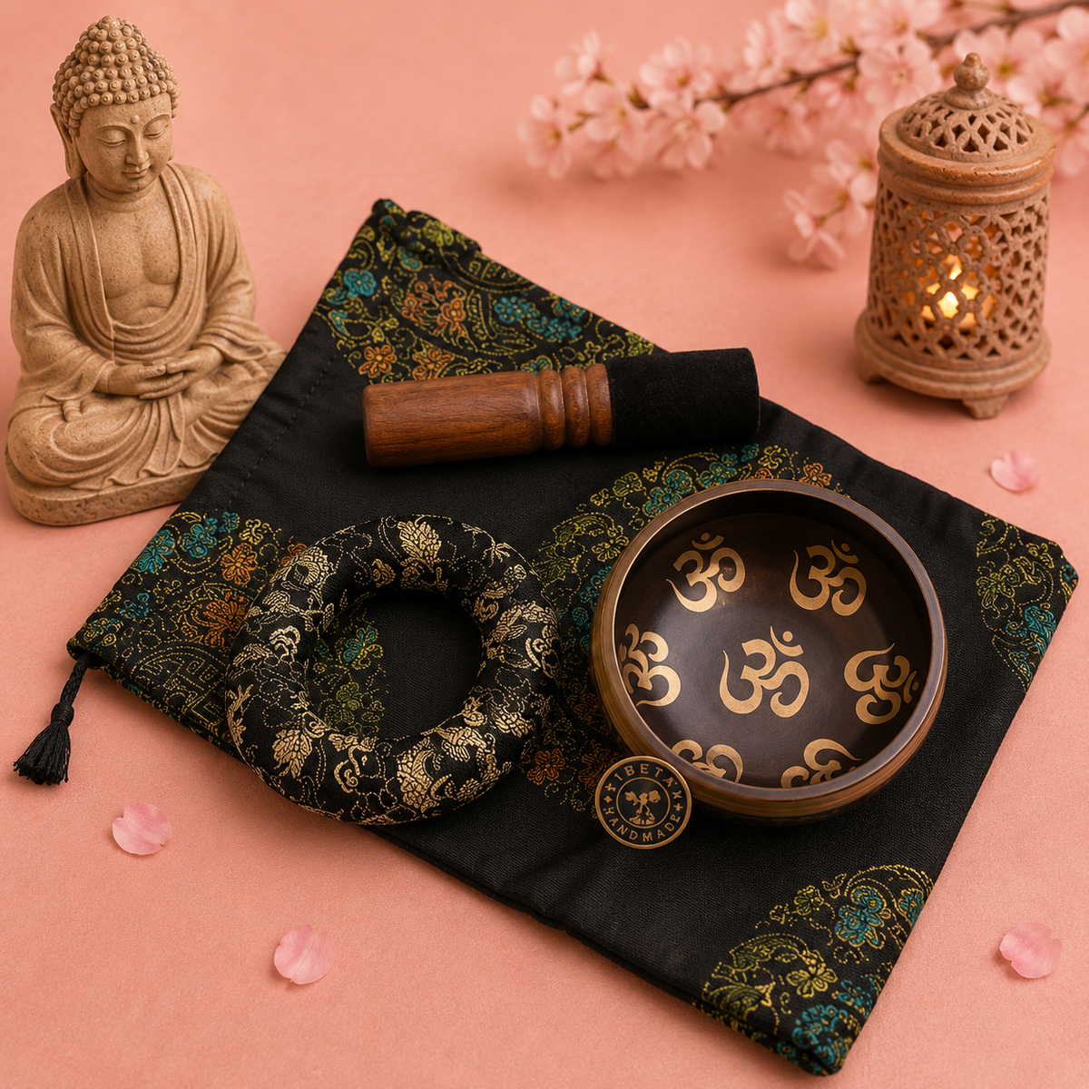 Ensemble de Bols chantants tibétains au choix – FLEUR DE LOTUS - FLEUR DE VIE - YOGA OM