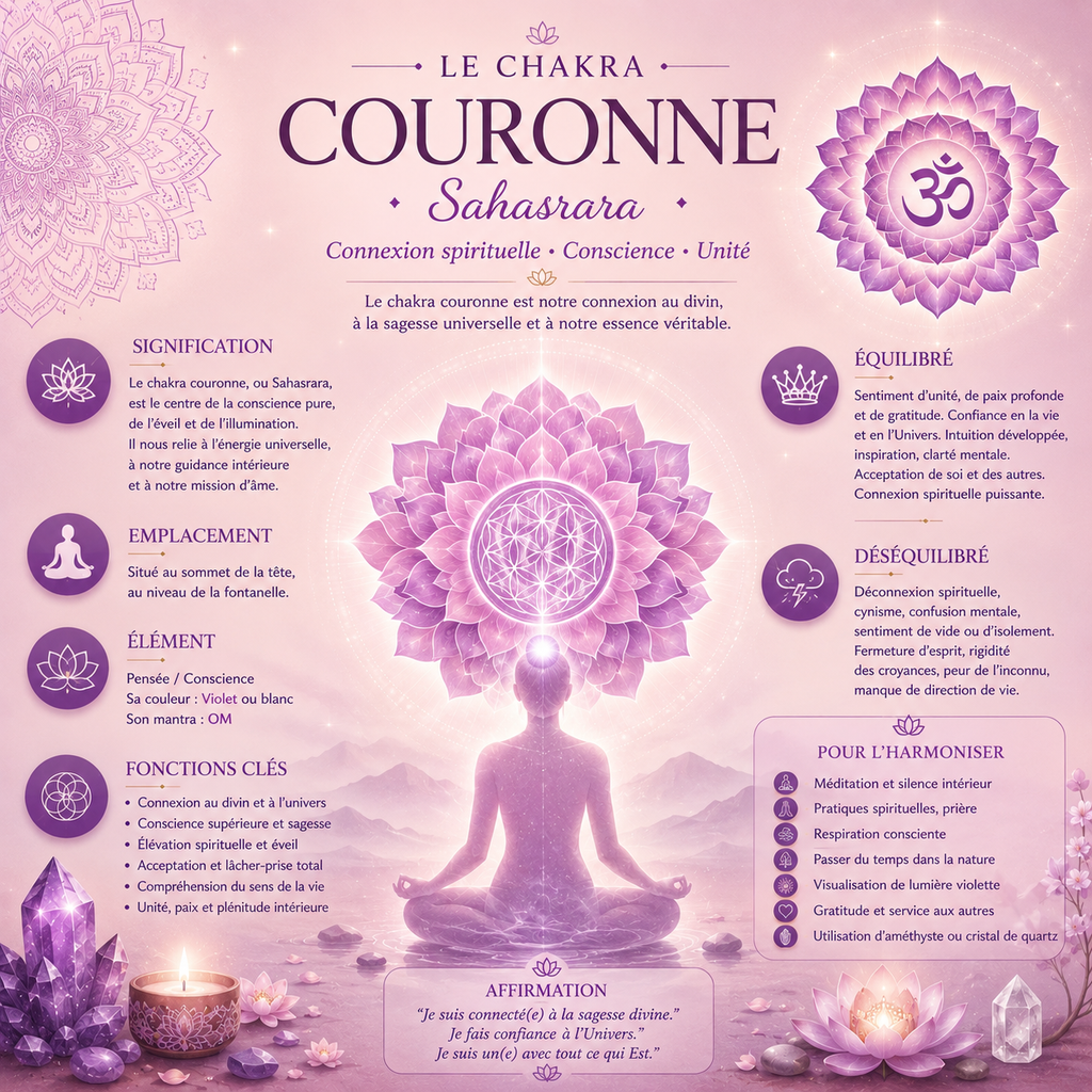Bol chantant tibétain – Chakra COURONNE