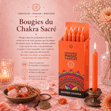 Bougies magiques manifestes – Orange - Chakra Sacré (pack de 12)