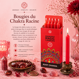 Bougies magiques manifestes – Rouge - Chakra Racine (pack de 12)