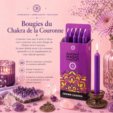 Bougies magiques manifestes – Violet - Chakra Couronne (pack de 12)