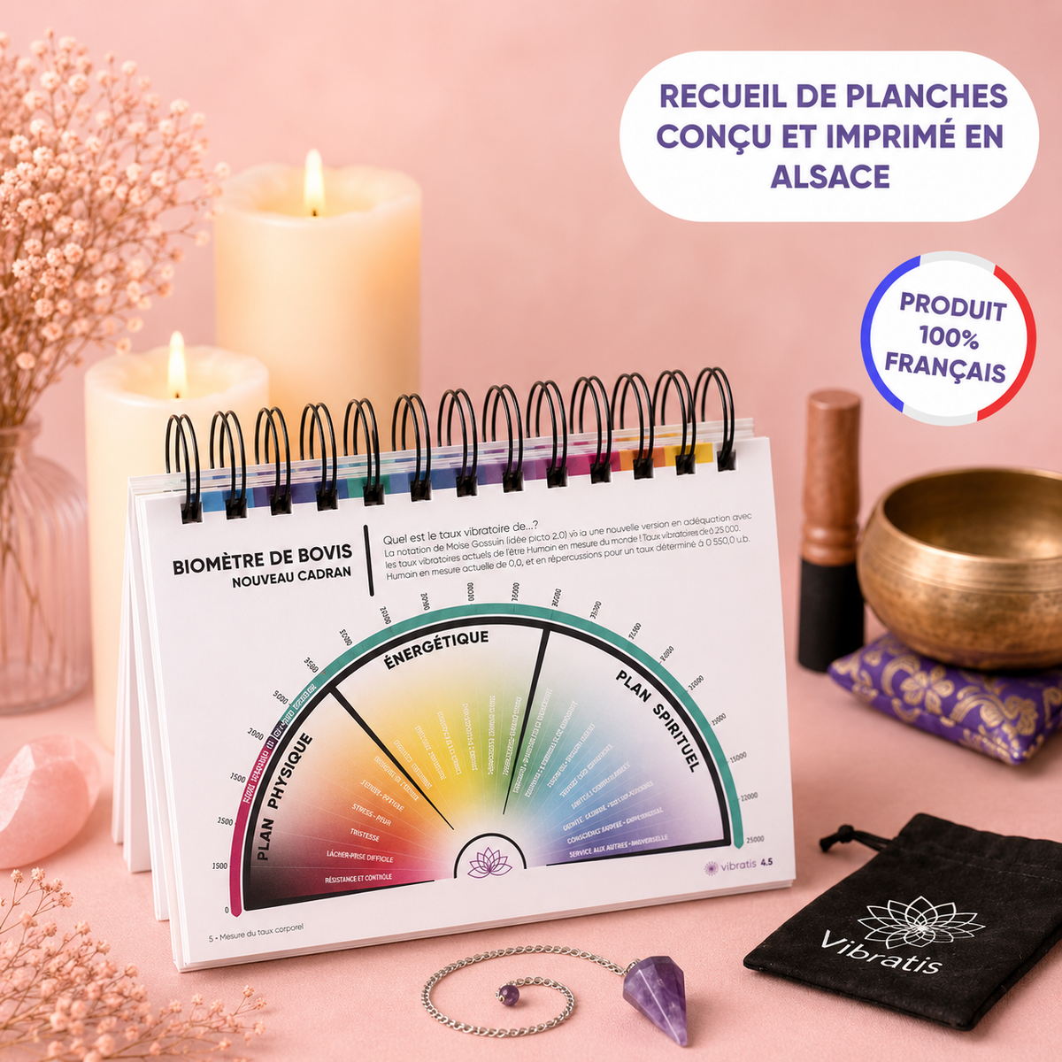 Livre de 200 planches de radiesthésie - Livre de cadrans pour pendule