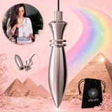 Pendule divinatoire égyptien Thot en laiton argenté - Radiesthésie & énergies subtiles