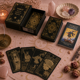 Coffret de Tarot Feuille d'or avec livret (en anglais)