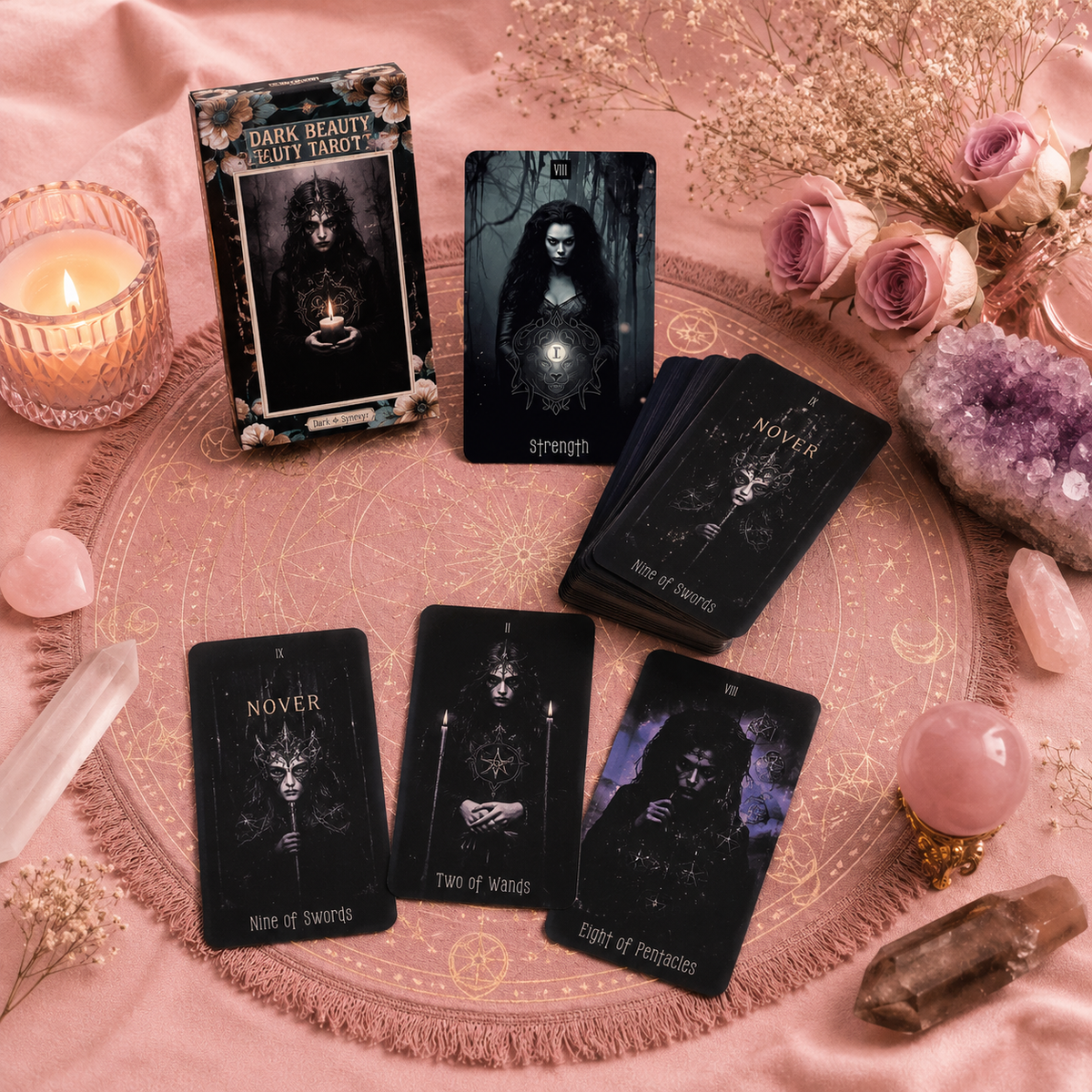 Dark Beauty - Tarot 78 cartes + 2 cartes supplémentaires