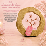 Arbre de vie en pierres précieuses - QUARTZ ROSE - 60 pierres chips