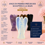 Ange en pierre précieuse sculptée à la main - Opalite