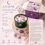 Bougie magique en cristal avec fleurs et gemmes - La Lune