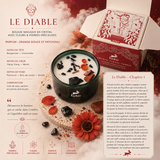 Bougie magique en cristal avec fleurs et gemmes - Le Diable