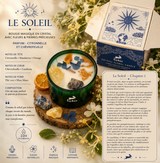 Bougie magique en cristal avec fleurs et gemmes - Le Soleil