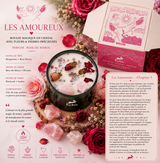 Bougie magique en cristal avec fleurs et gemmes - Les Amoureux