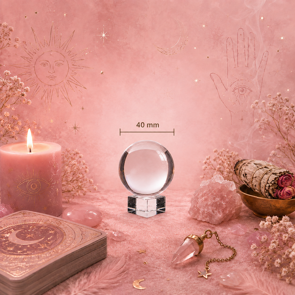Boule de cristal sur socle - 40 mm