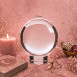 Boule de cristal sur socle - 130 mm