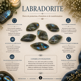 Pierre de feuille de Labradorite de Madagascar