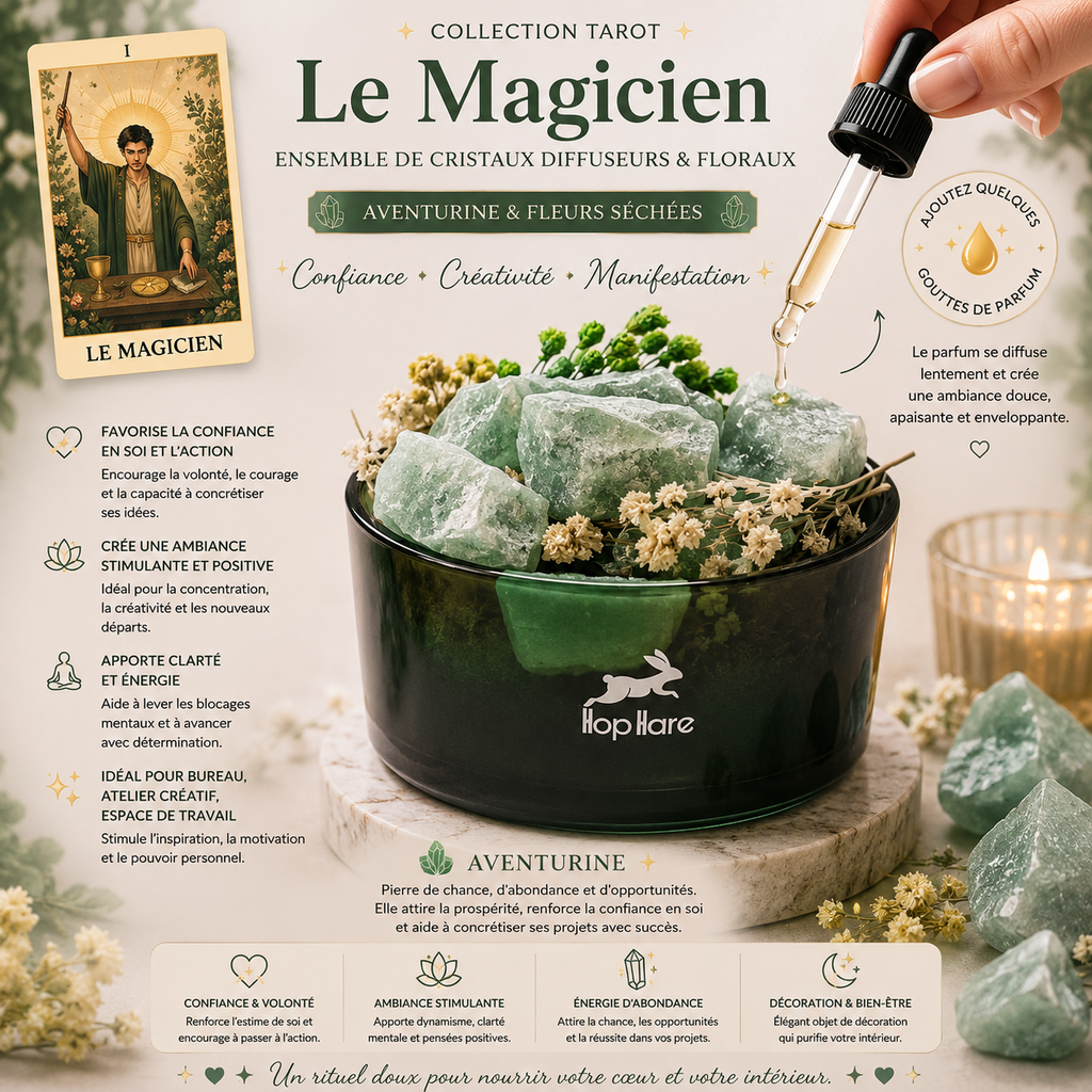 Ensemble de cristaux diffuseurs & floraux - Le magicien