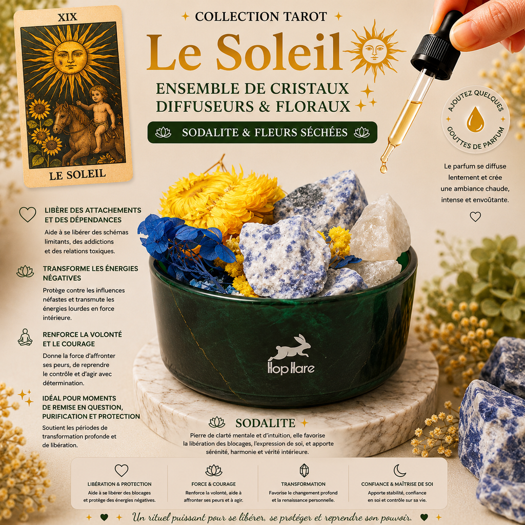 Ensemble de cristaux diffuseurs & floraux - Le soleil