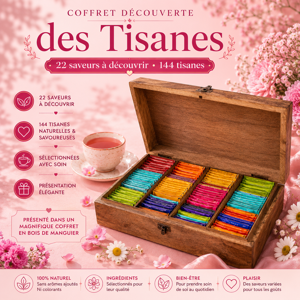 Coffret Découverte 12 compartiments - Voyage au cœur des Tisanes