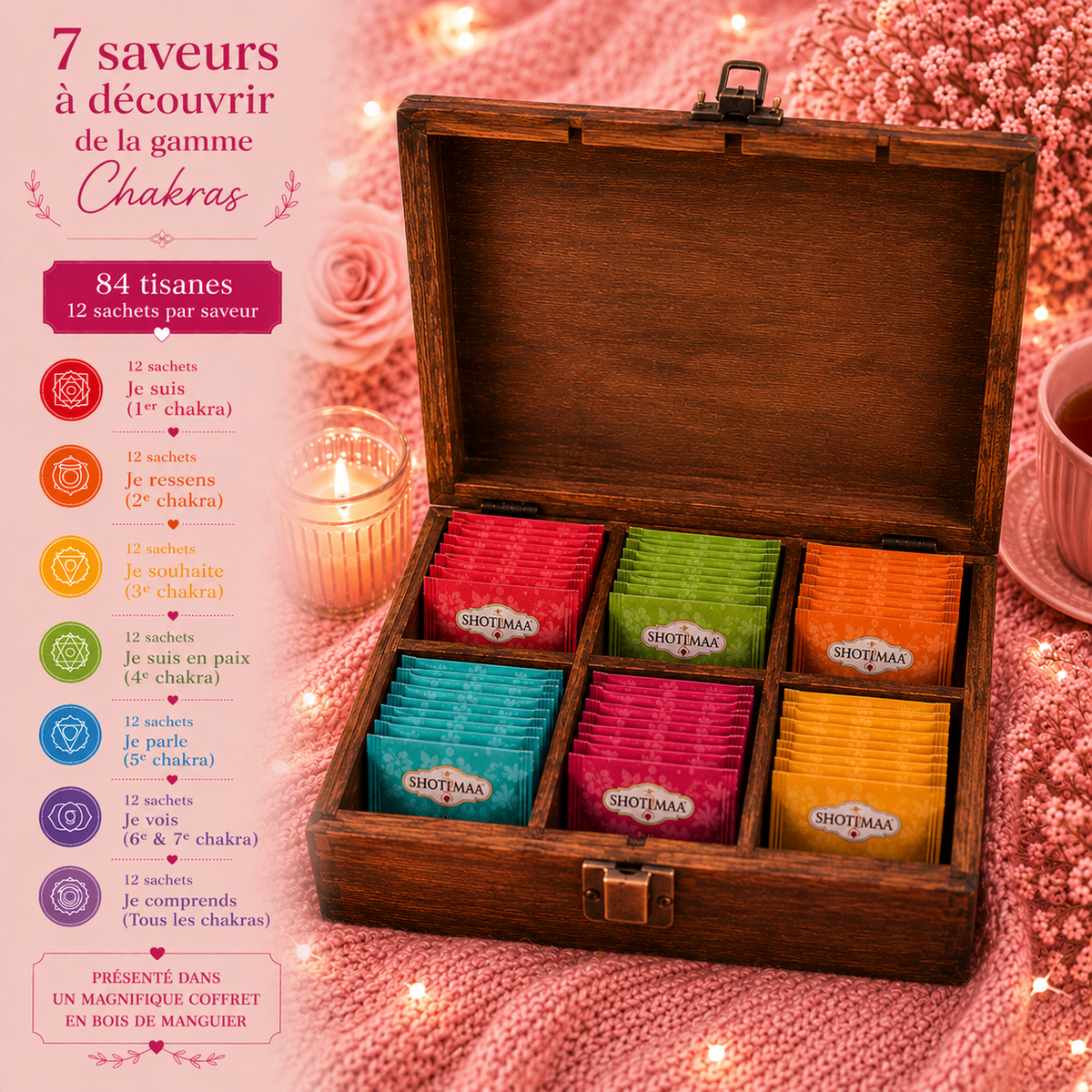 Coffret Découverte 6 compartiments - Voyage au cœur des Tisanes