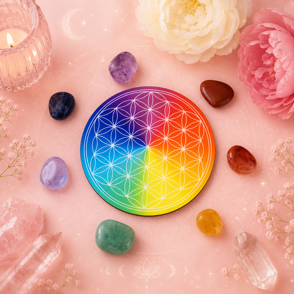 Disque Harmonisant Fleur de Vie Lumineux – 9 cm