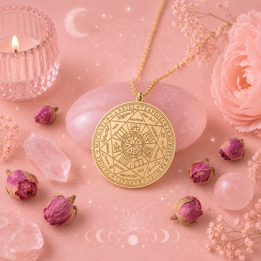 Pendentif Sceau des 7 Archanges (Acier inox ou plaqué or 18K)