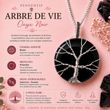 Collier Arbre de vie – Onyx noir
