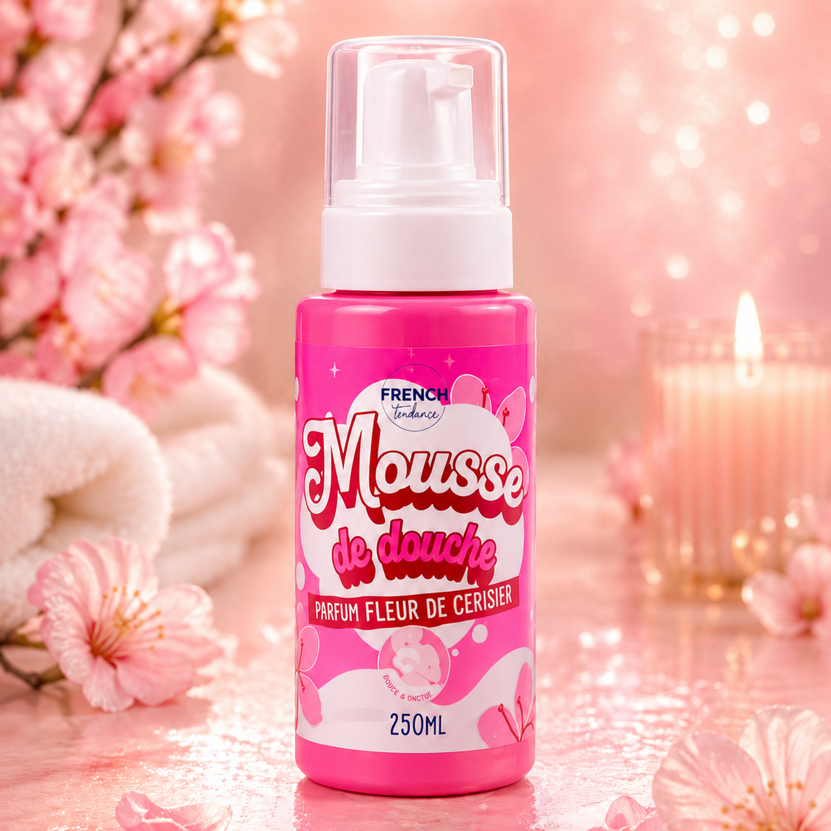 Mousse de douche 250ml - Senteur Fleur de cerisier