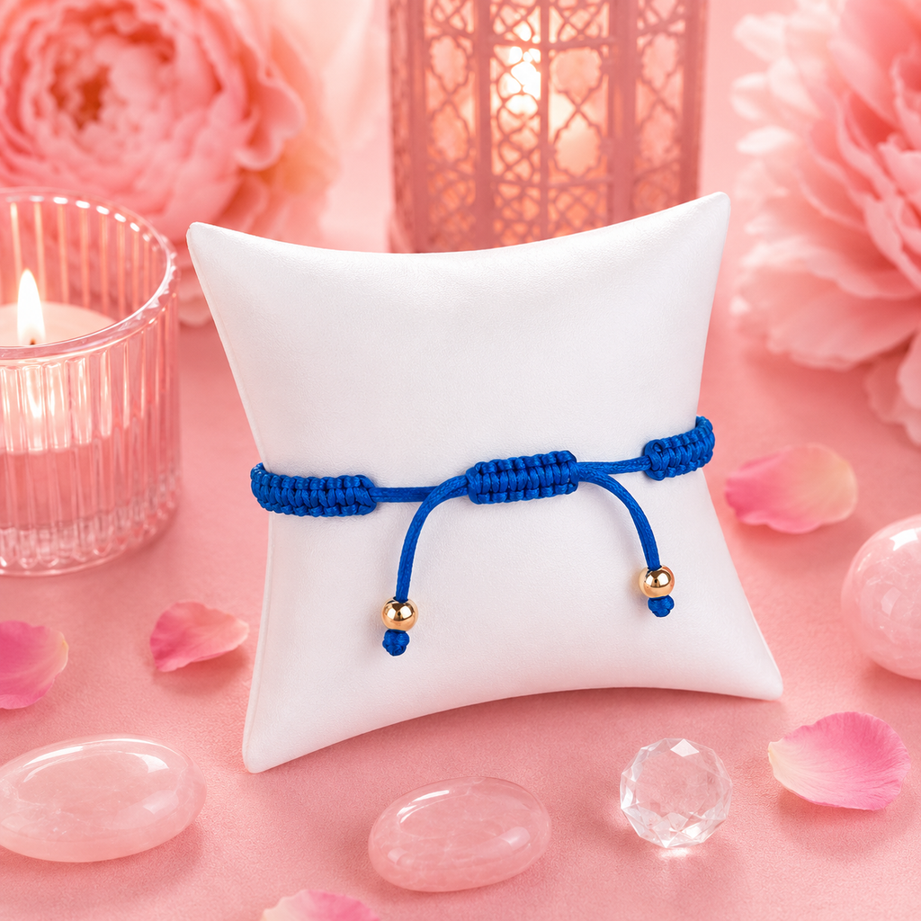 Bracelet Fleur de Vie macramé - Plaqué or 18K