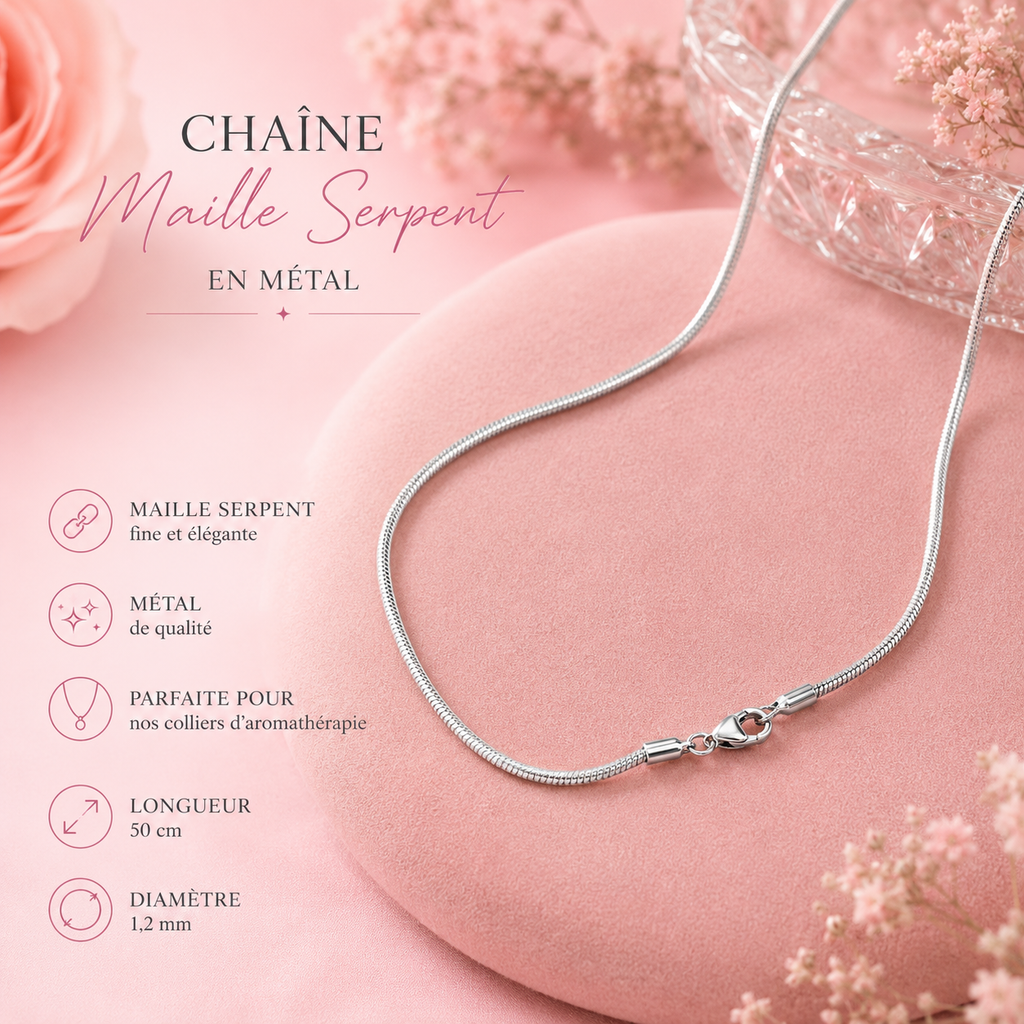 Chaîne en maille serpent - 50 cm