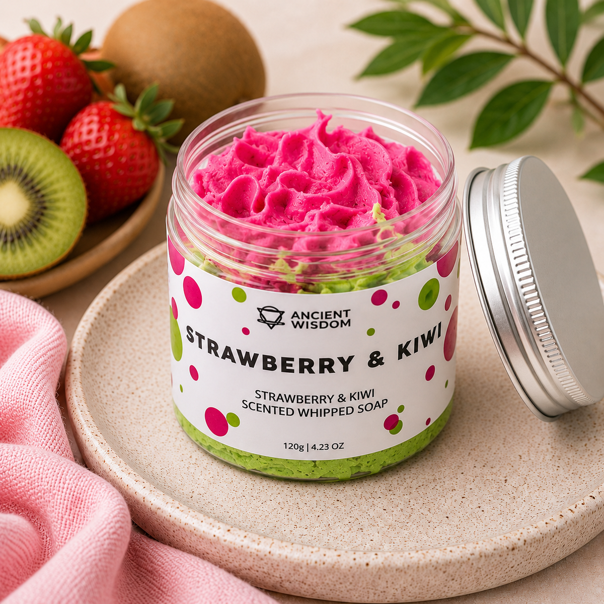 Savon chantilly - Fraise & kiwi - 120 g
