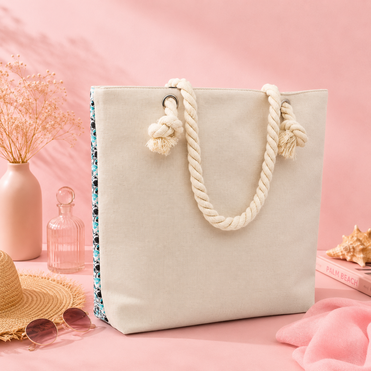 Sac Mandala avec poignée en corde - Le sac bohème qui vous suit partout avec style !