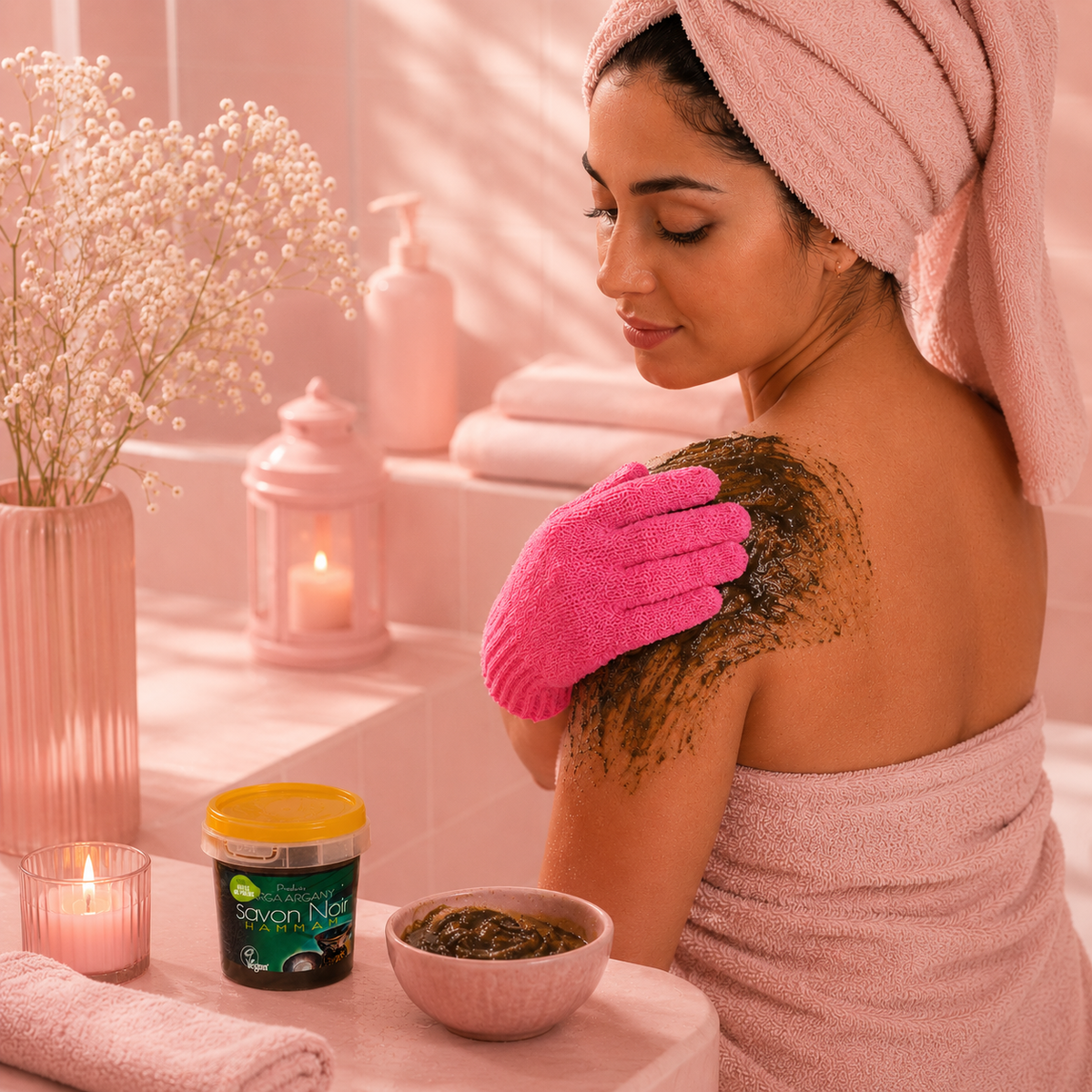 Lot de 2 gants exfoliants