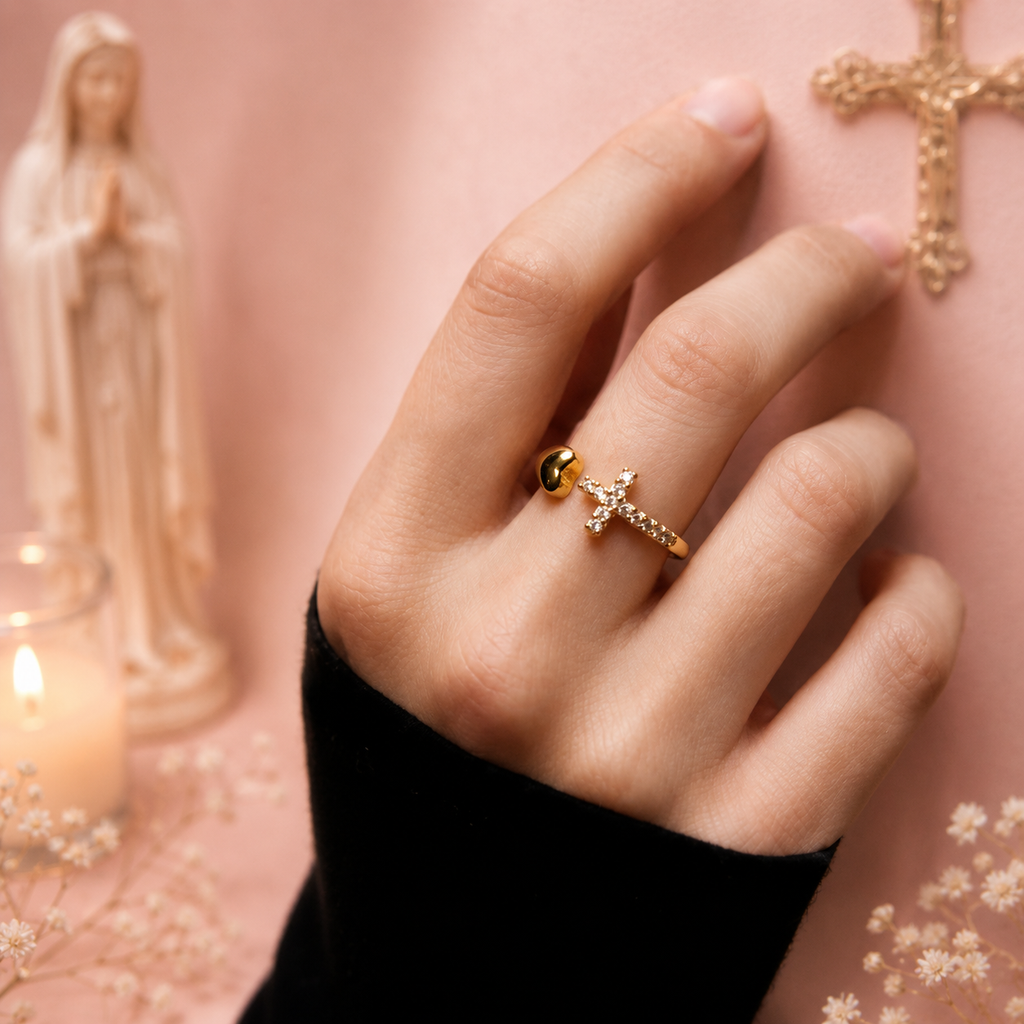 Bague Croix Catholique – Foi & Amour