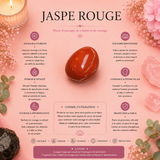 Pierre roulée Jaspe rouge - Taille L