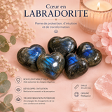 Pierre de cœur de Labradorite de Madagascar