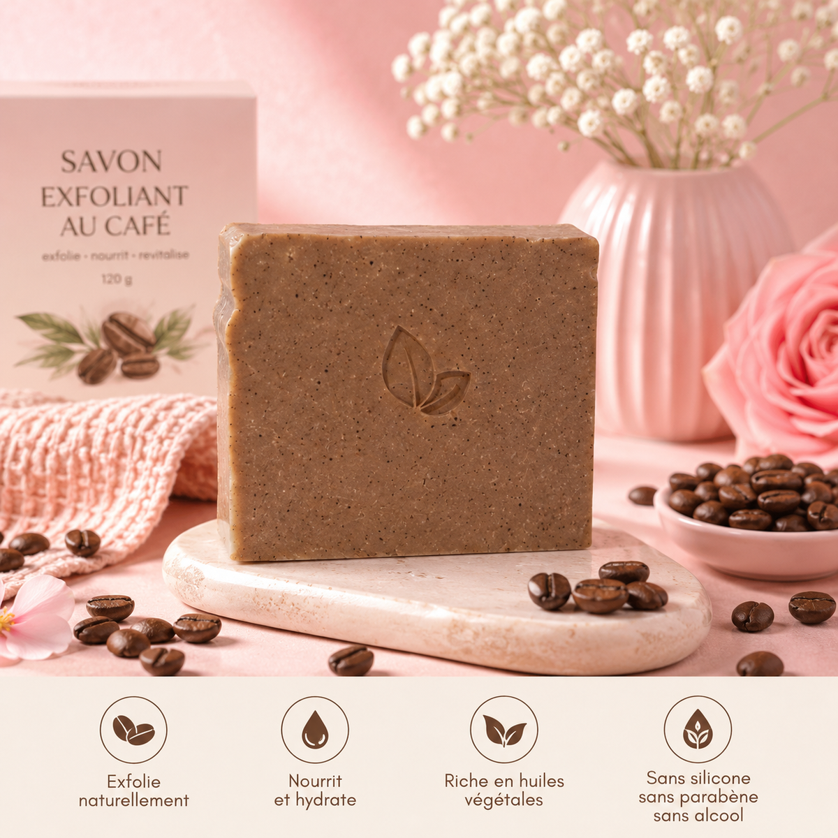 Savon exfoliant au café - 120 g