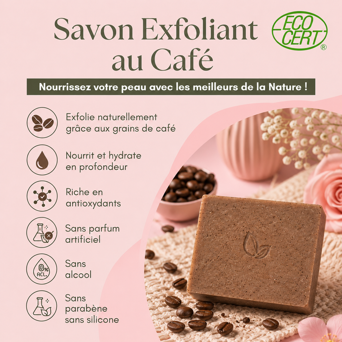 Savon exfoliant au café - 120 g