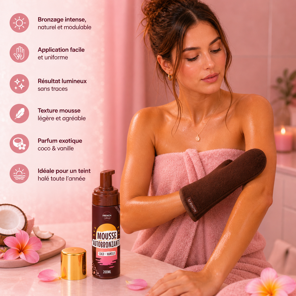 Mousse Autobronzante Vanille – Coco (200 ml)