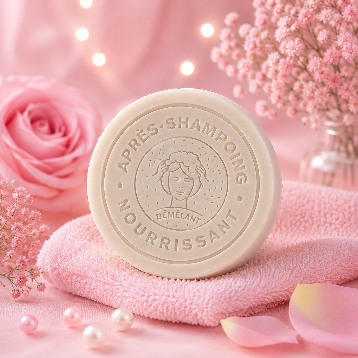 Après-shampooing solide nourrissant au lait d'ânesse – Tous cheveux