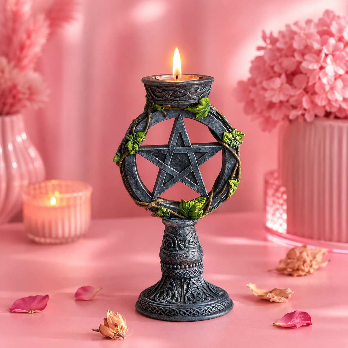 Bougeoir Pentagramme - Symbole de protection & d'harmonie