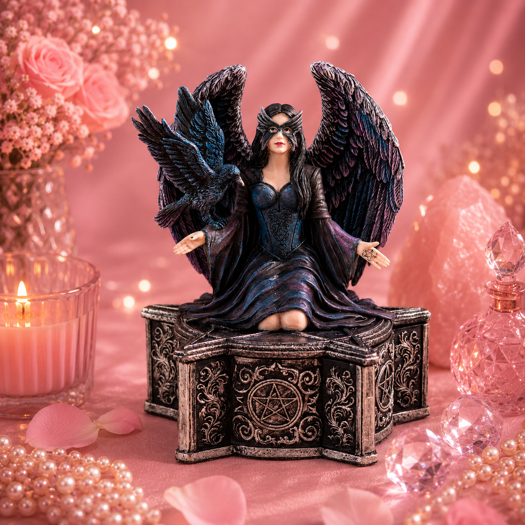 Boîte à bibelots Corbeau - par Anne Stokes