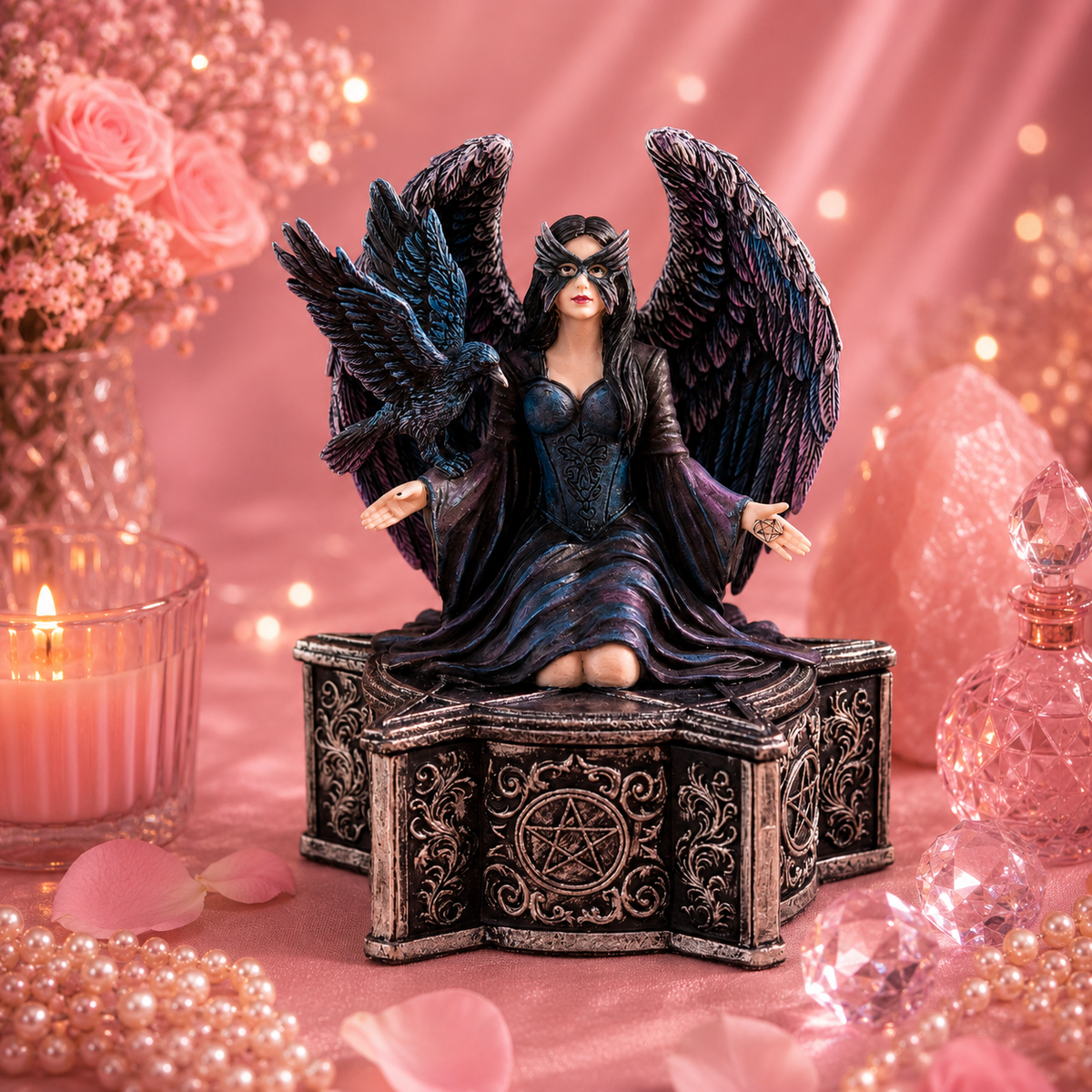 Boîte à bibelots Corbeau - par Anne Stokes