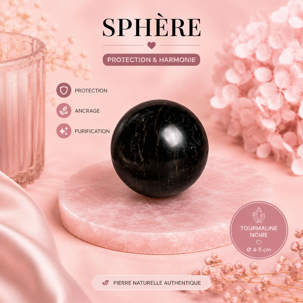 Pierres polies naturelles - TOURMALINE NOIRE