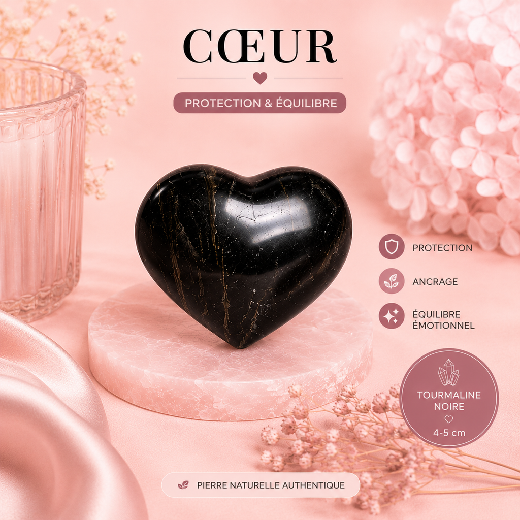 Pierres polies naturelles - TOURMALINE NOIRE