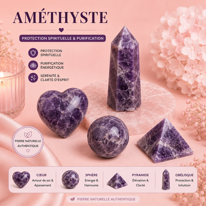 Pierres polies naturelles - AMÉTHYSTE