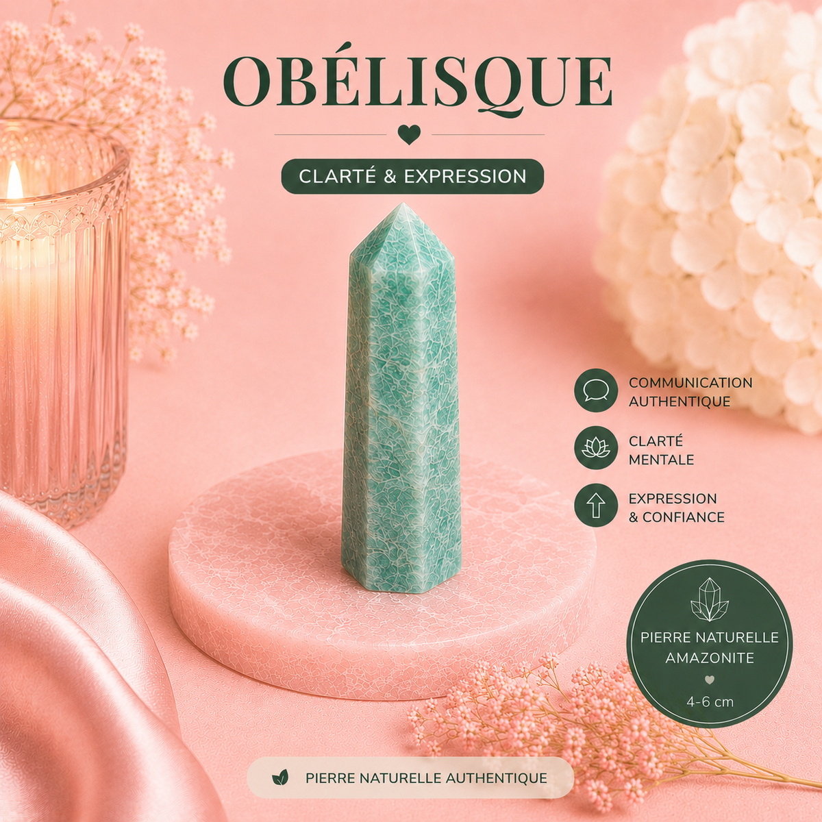 Pierres polies naturelles - AMAZONITE
