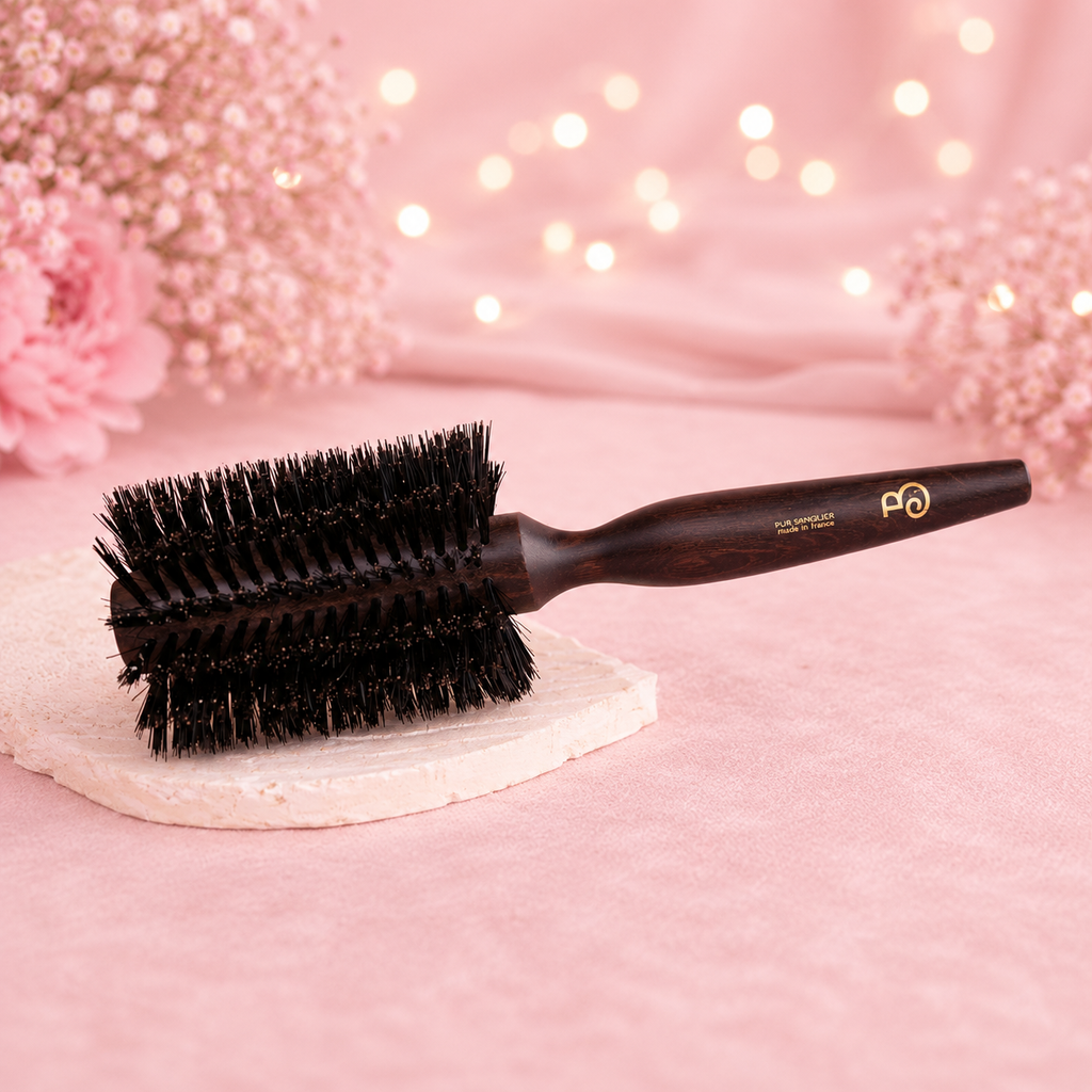 Brosse brushing avec poils de sanglier (65 mm)