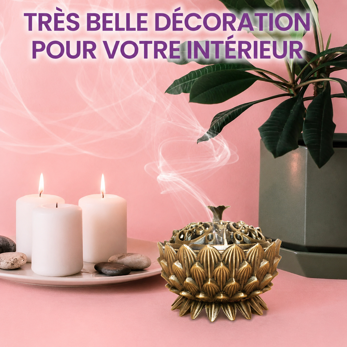 Porte encens lotus