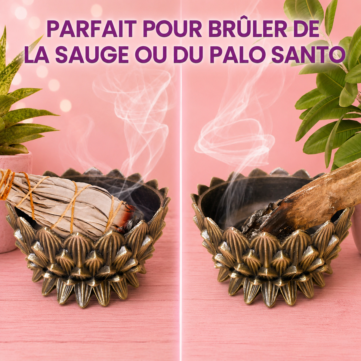 Porte encens lotus