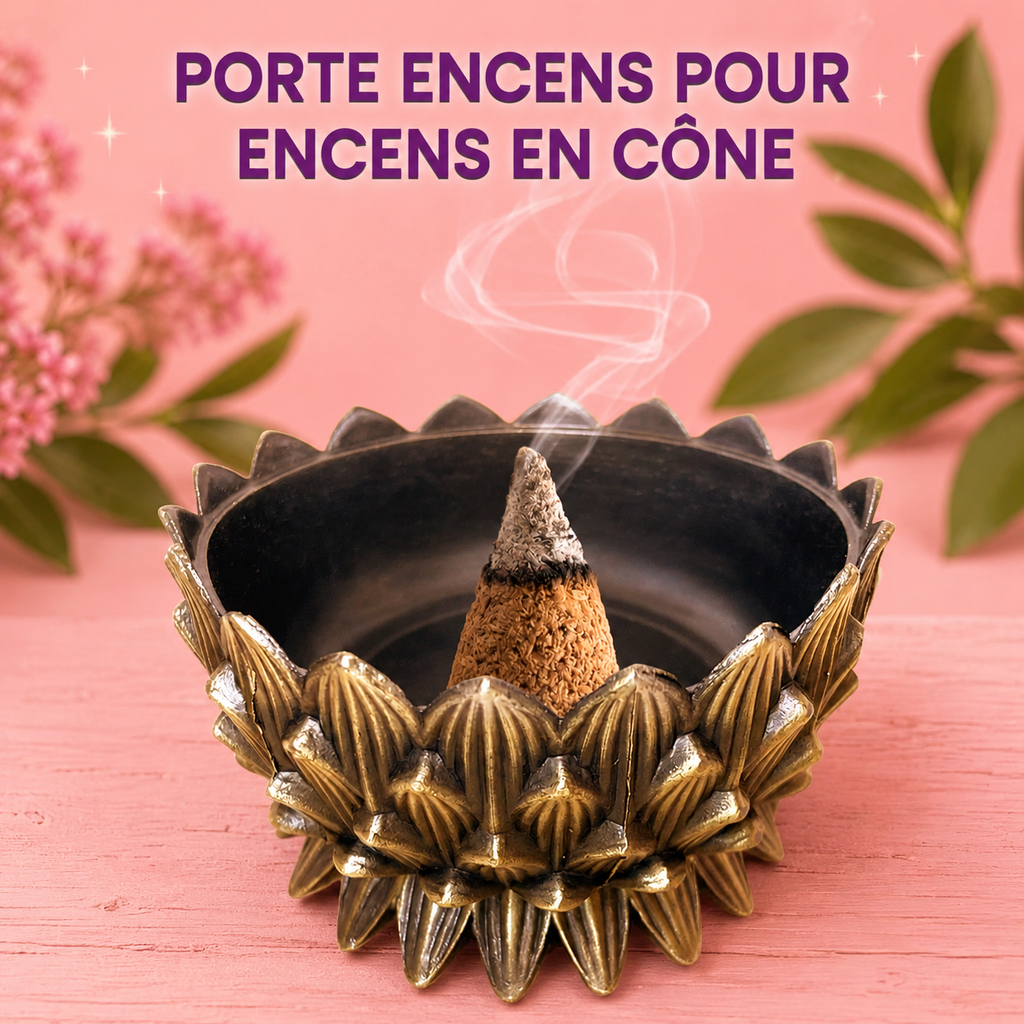 Porte encens lotus