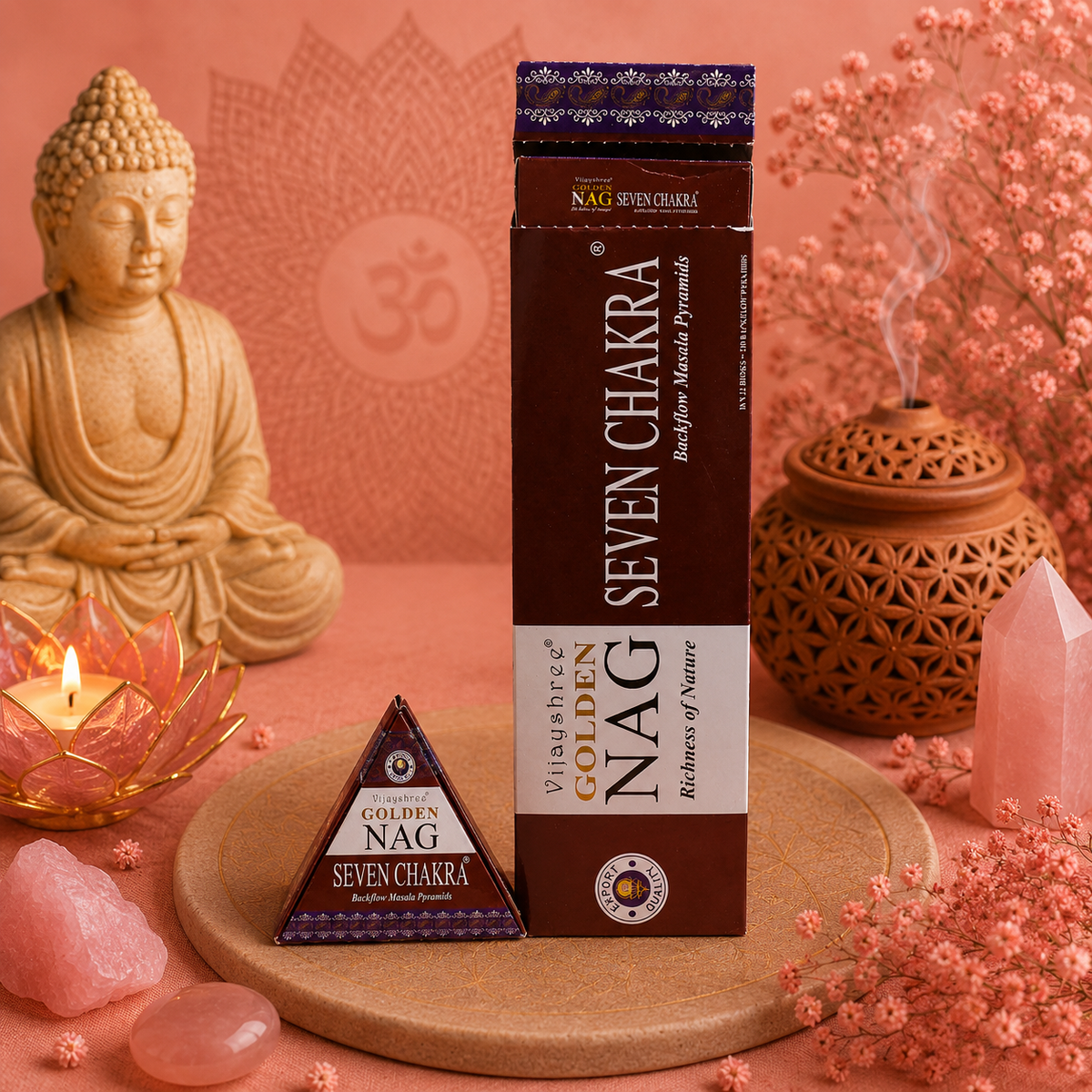 Lot de 10 cônes d'encens à refoulement pour fontaine - SEPT CHAKRAS